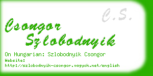 csongor szlobodnyik business card